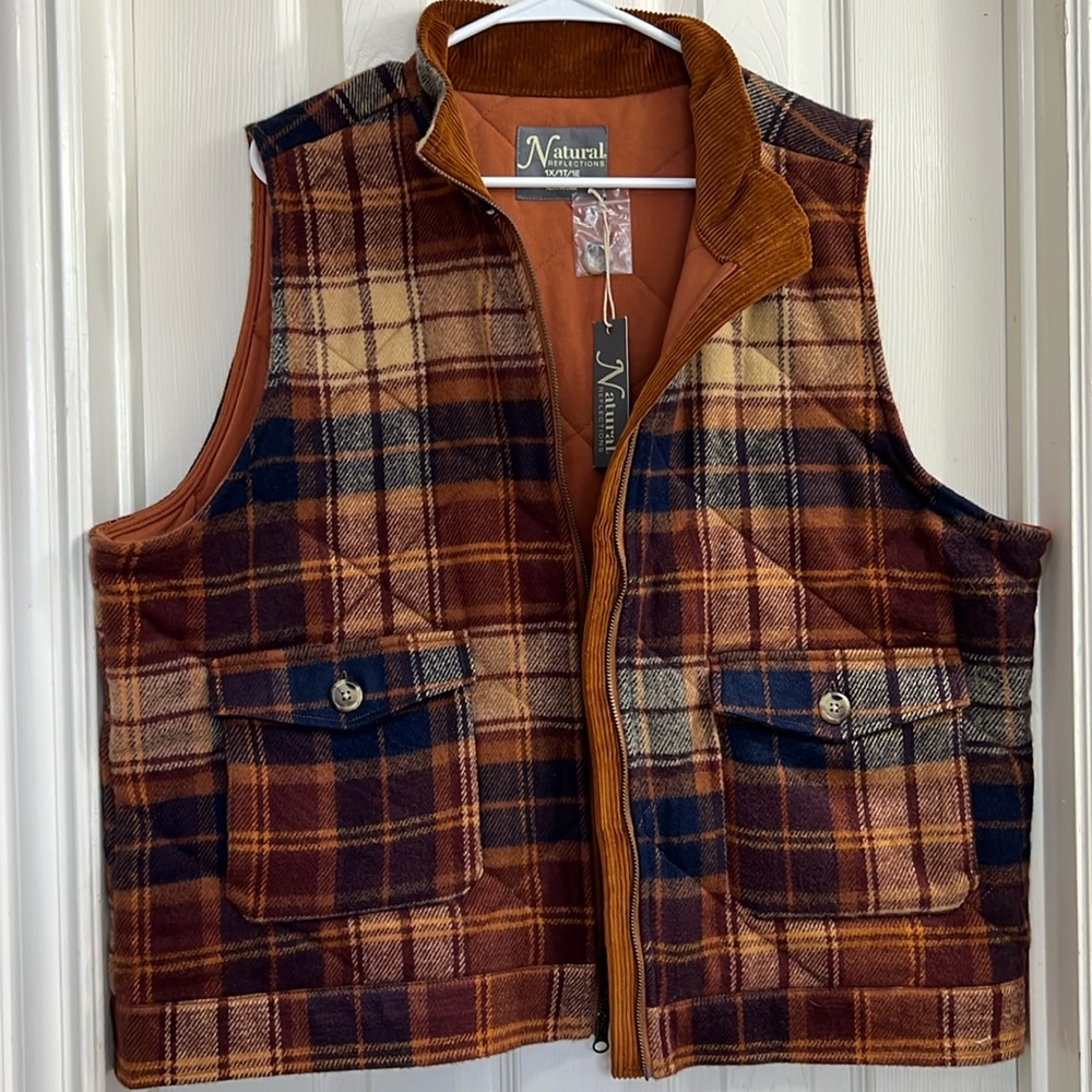 Natural Reflections Vest Women size 1X Brown
